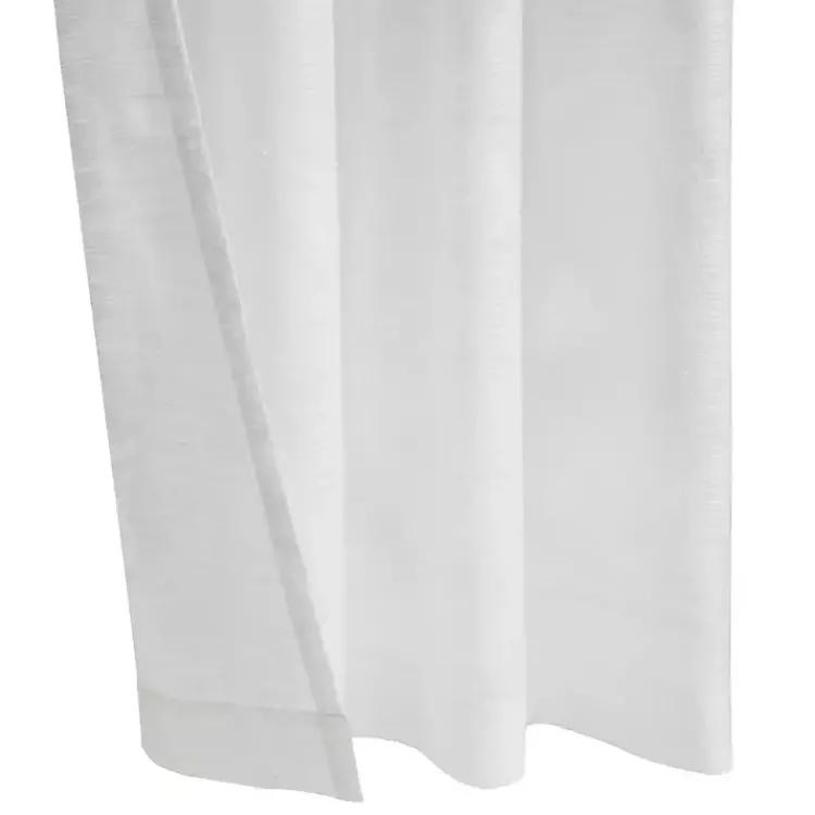 Kirklands Home Boucle Sheer Single Curtain Panel, 63 in. White Clearance