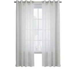 Kirklands Home Boucle Sheer Single Curtain Panel, 84 in. White Online