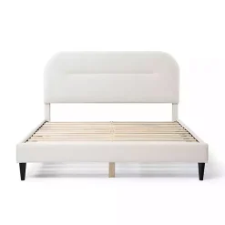 Kirklands Home Boucle Upholstered Sara Queen Bed White Sale