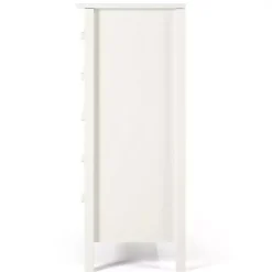 Kirklands Home Brazilian Pine Wood 5-Drawer Chest White Hot