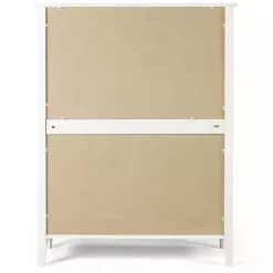 Kirklands Home Brazilian Pine Wood 5-Drawer Chest White Hot