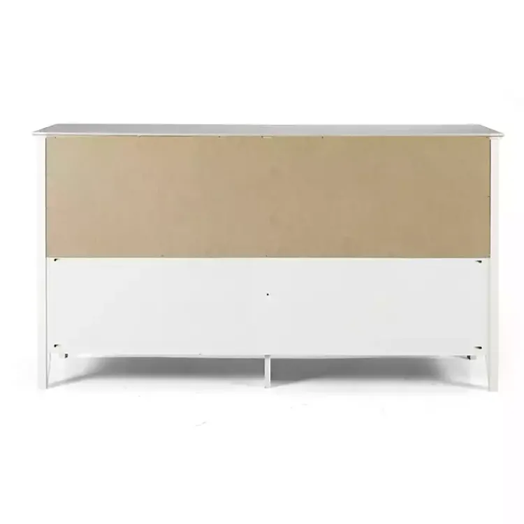 Kirklands Home Brazilian Pine Wood 6-Drawer Dresser White New