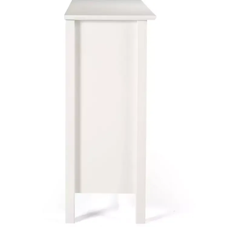 Kirklands Home Brazilian Pine Wood Short Bookshelf White Hot