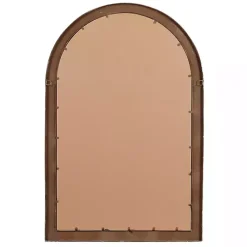 Kirklands Home White Brown Rustic Window Iron Frame Wall Mirror Sale