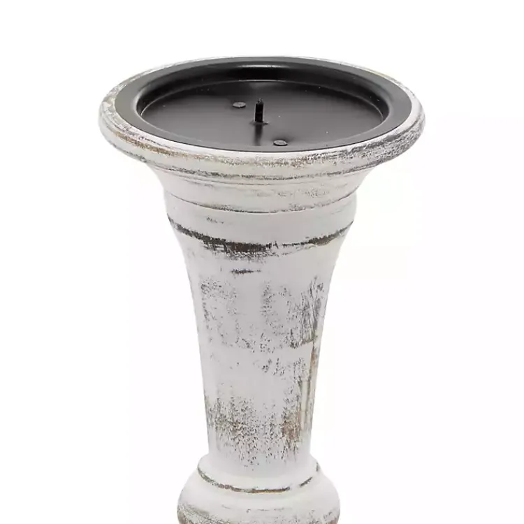 Candle Holders>Kirklands Home White Brushstroke 3-pc. Pillar Candle Holder Set