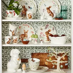 Kirklands Home White Butterfly Meadow Porcelain Bread Basket Outlet