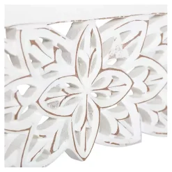 Kirklands Home White Carved Floral Decorative Wall Shelf Online
