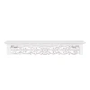Kirklands Home White Carved Floral Wall Shelf