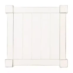 Kirklands Home Carved Pinewood Farmhouse Accent Table White New