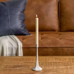 Candle Holders>Kirklands Home Cast Iron Taper Candle Holder, 9 in. White