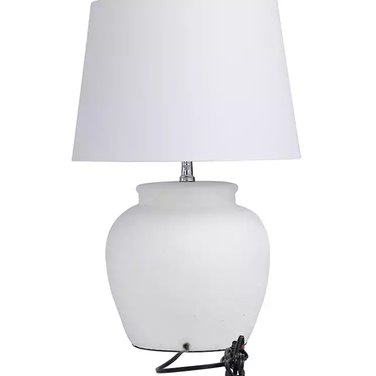 Kirklands Home Cement Table Lamp White Sale
