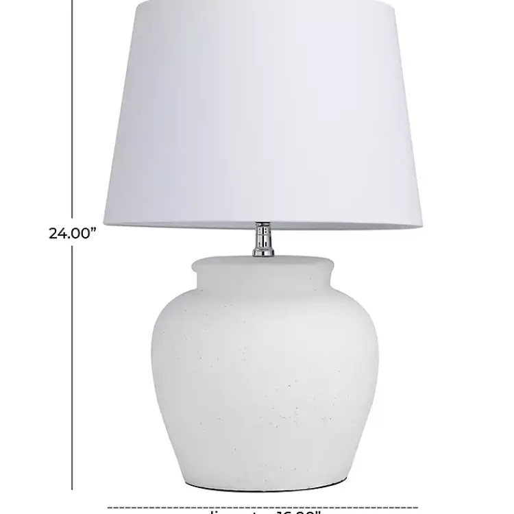 Kirklands Home Cement Table Lamp White Sale