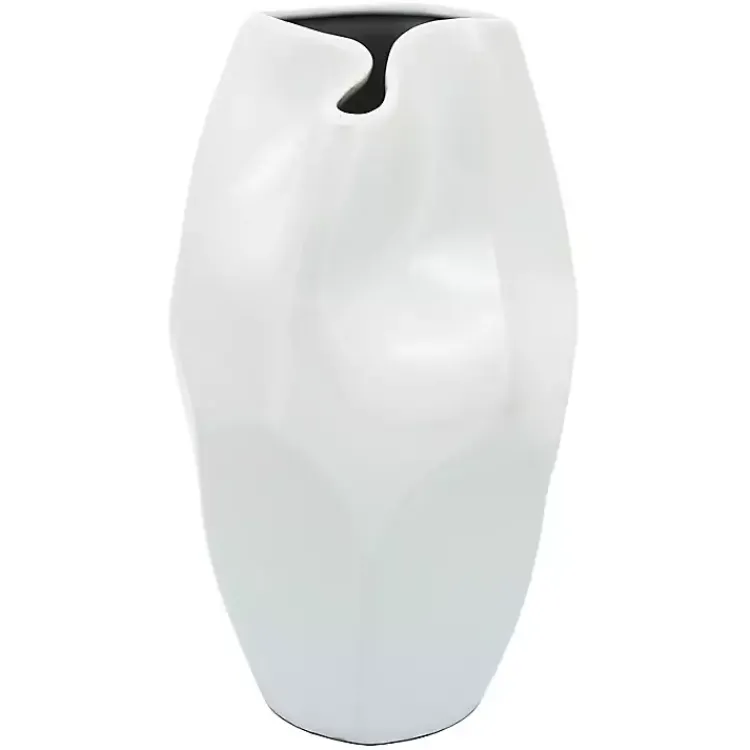 Vases>Kirklands Home Ceramic Abstract Vase, 14 in. White