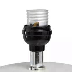 Kirklands Home Ceramic and Jute Woven Table Lamp White Hot
