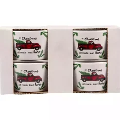 Kirklands Home White Ceramic Christmas Ramekins, Set of 4 Best