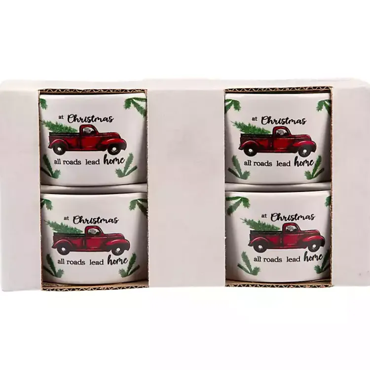Kirklands Home White Ceramic Christmas Ramekins, Set of 4 Best