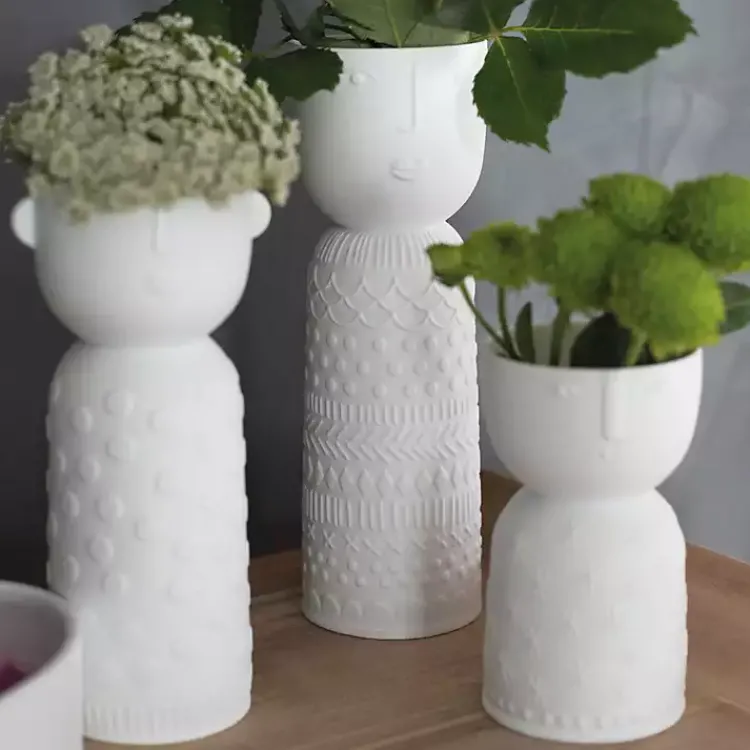 Vases>Kirklands Home Ceramic Form Lucia Vase White