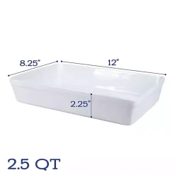 Kirklands Home Ceramic Rectangular Baker White Discount