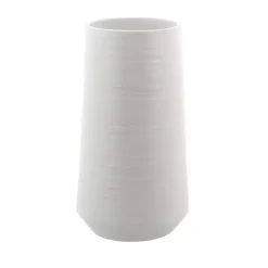 Vases>Kirklands Home Ceramic Ribbed Vase, 12 in. White