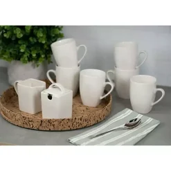 Kirklands Home Ceramic Square 40-pc. Dinnerware Set White Sale