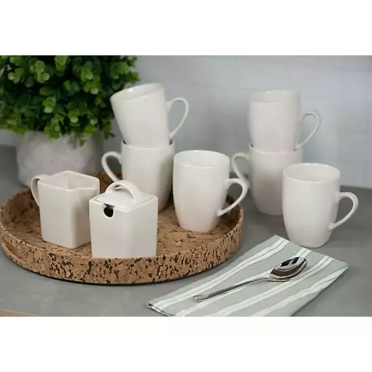 Kirklands Home Ceramic Square 40-pc. Dinnerware Set White Sale