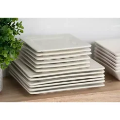 Kirklands Home Ceramic Square 40-pc. Dinnerware Set White Sale