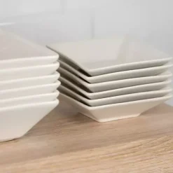 Kirklands Home Ceramic Square 40-pc. Dinnerware Set White Sale