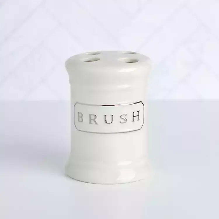 Kirklands Home Ceramic Toothbrush Holder White Sale