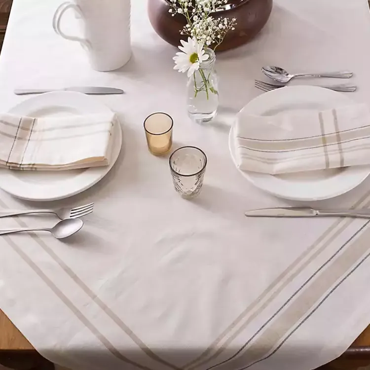 Kirklands Home Chambray French Stripe Napkins, Set of 6 White