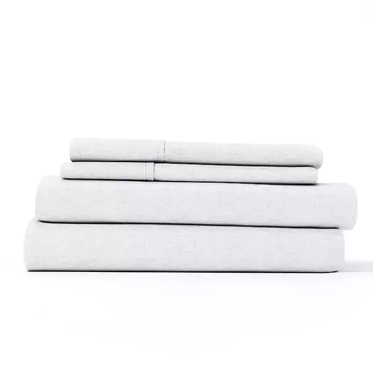 Kirklands Home Chambray 4-pc. California King Sheet Set White New