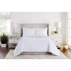 Kirklands Home Chenille Line 3-pc. Full/Queen Comforter Set White