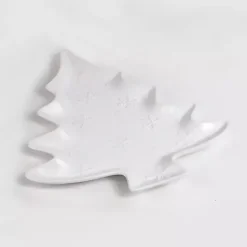 Kirklands Home Christmas Tree & Snowflakes Serving Platter White Online
