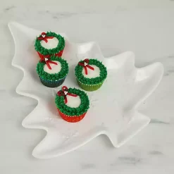 Kirklands Home Christmas Tree & Snowflakes Serving Platter White Online