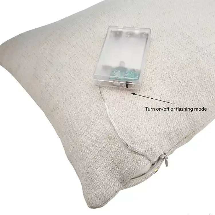 Pillows>Kirklands Home White Christmas Tree LED Accent Pillow