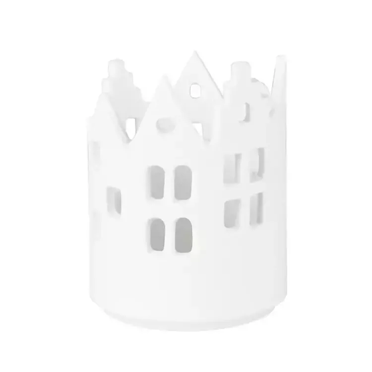 Candle Holders>Kirklands Home City Light Cityscape Votive Candle Holder White