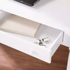 Kirklands Home Classic 2-Drawer Wood Desk White Clearance
