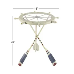 Kirklands Home White Coastal Ship Accent Table Best