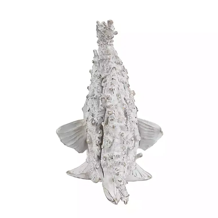 Statues & Figurines>Kirklands Home Coral Angelfish Figurine White