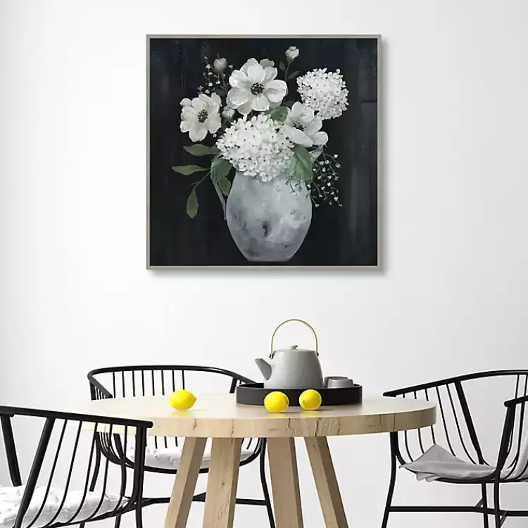 Kirklands Home White Country Collection Framed Canvas Art Print Clearance