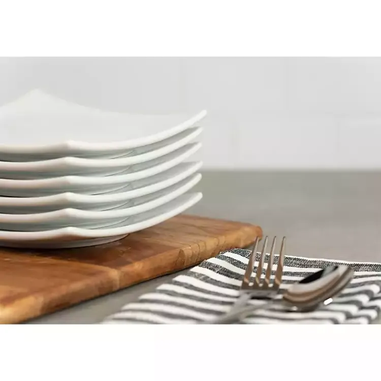 Kirklands Home Coupe Square Appetizer Plates, Set of 6 White Best