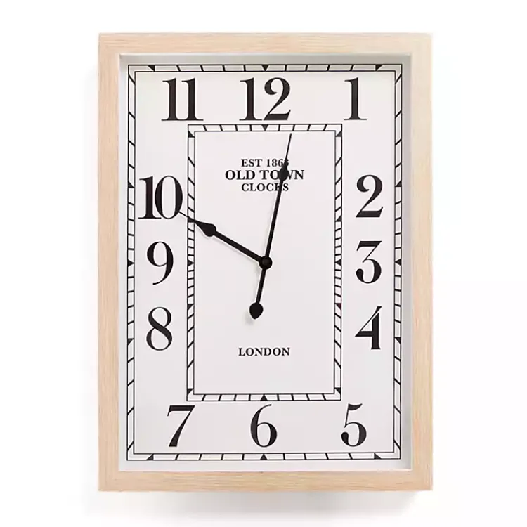 Kirklands Home White Crawford Rectangle Wall Clock Outlet