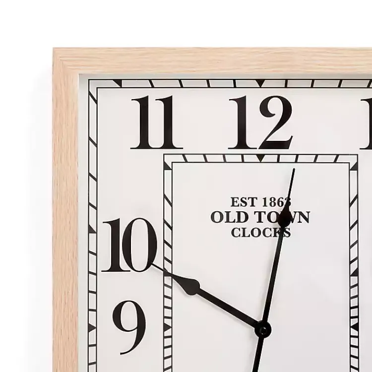 Kirklands Home White Crawford Rectangle Wall Clock Outlet