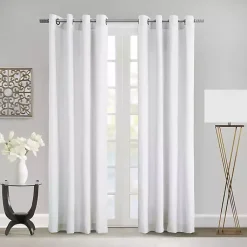 Kirklands Home Crinkle Harmony Curtain Panel, 84 in. White