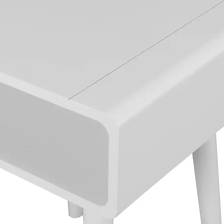 Kirklands Home Curved Edge Open Shelf Accent Table White Sale