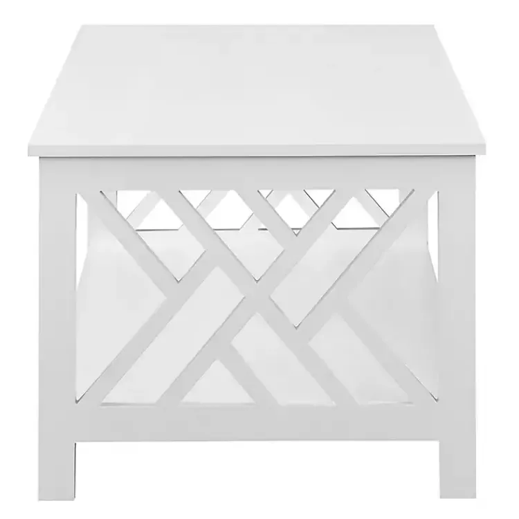 Kirklands Home Cut-Out Sides Coffee Table White Clearance
