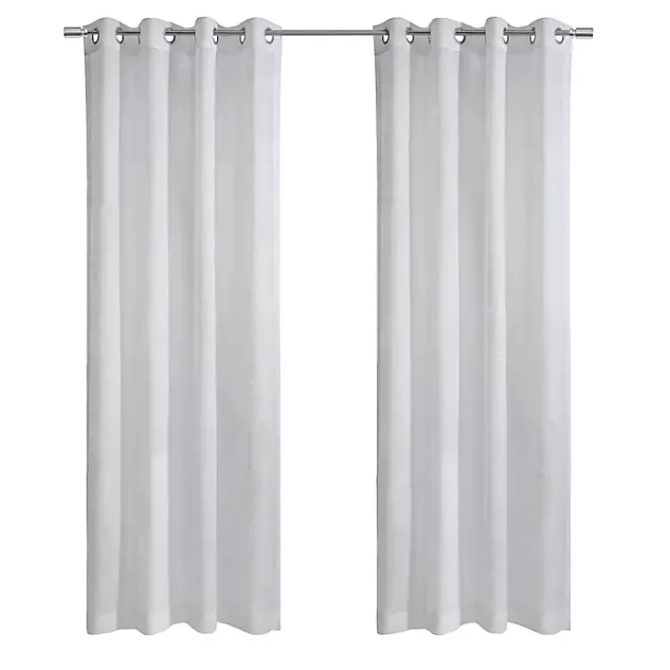 Kirklands Home Diamond Sheer Curtain Panel, 108 in. White Sale