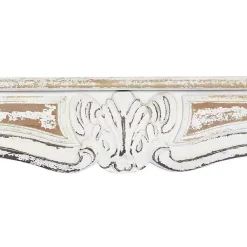 Kirklands Home White Distressed Carved Wood Acanthus Wall Shelf New