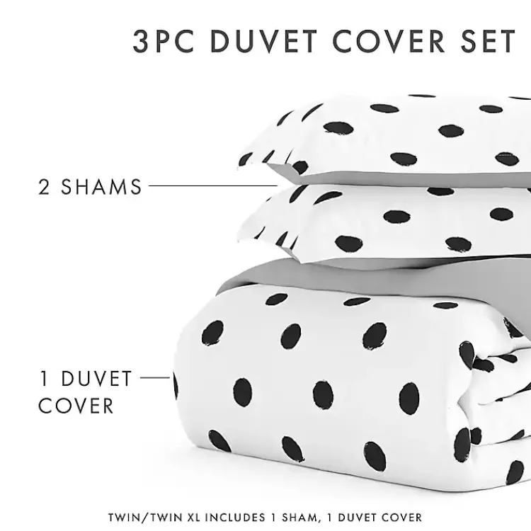 Kirklands Home White Dotted Reversible 2-pc. Twin Duvet Cover Set Online