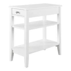 Kirklands Home Double Shelf Wood Accent Table White Discount