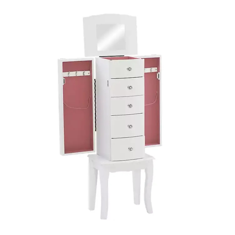 Kirklands Home 5-Drawer Jasmine Petite Jewelry Armoire White Discount